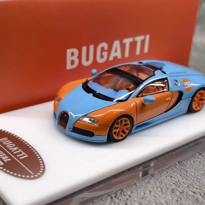 1/64 Bugatti Veyron Bugatti Veyron เคลือบโลหะผสมรถรุ่นคอลเลกชันรถรุ่น Bay