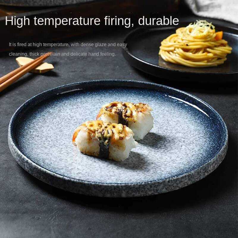 C Japanese Style Ceramic Pasta Dish, Steak Plate, Western Cuisine Plate, Household Plate Ins, Table