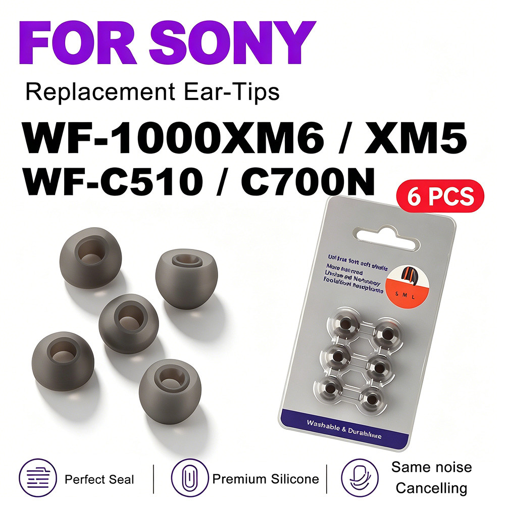 สําหรับ Sony WF-1000XM6 WF-1000XM5 WF-C510 WF-C700N จุกหูฟังซิลิโคนอ่อนนุ่ม S/M/L