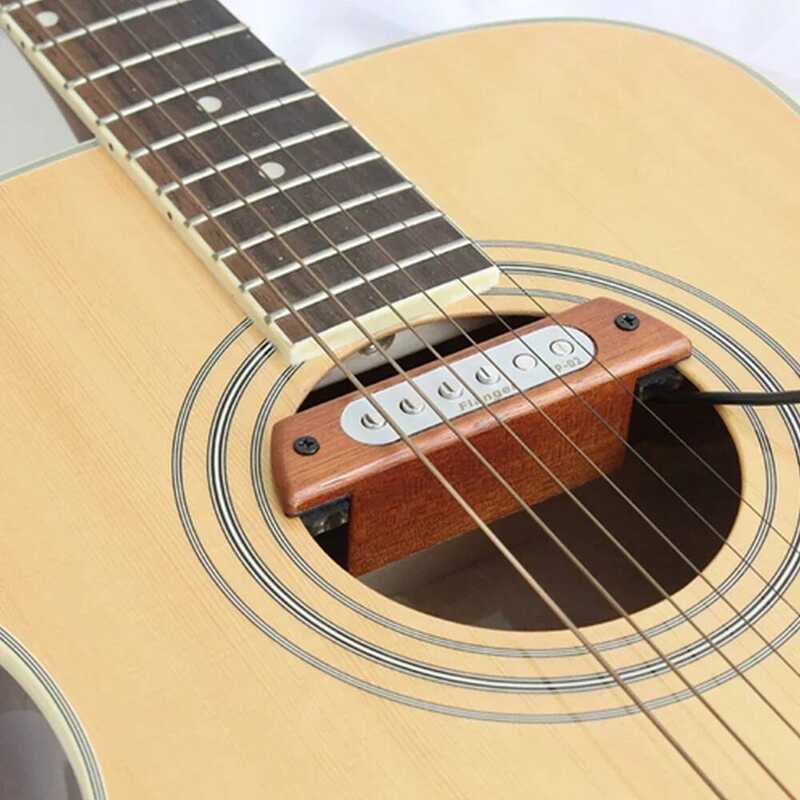 C Flanger Fp-02 Wood Acoustic Guitar Sound Hole Pickup Magnetic Pickup For 3"/40"/41"/42" Acoustic