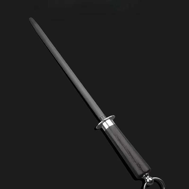 C 6000 Grit Ultra-Fine Sharpening Steel - Black Honing Rod For Butchers & Chefs | Home & Commercial