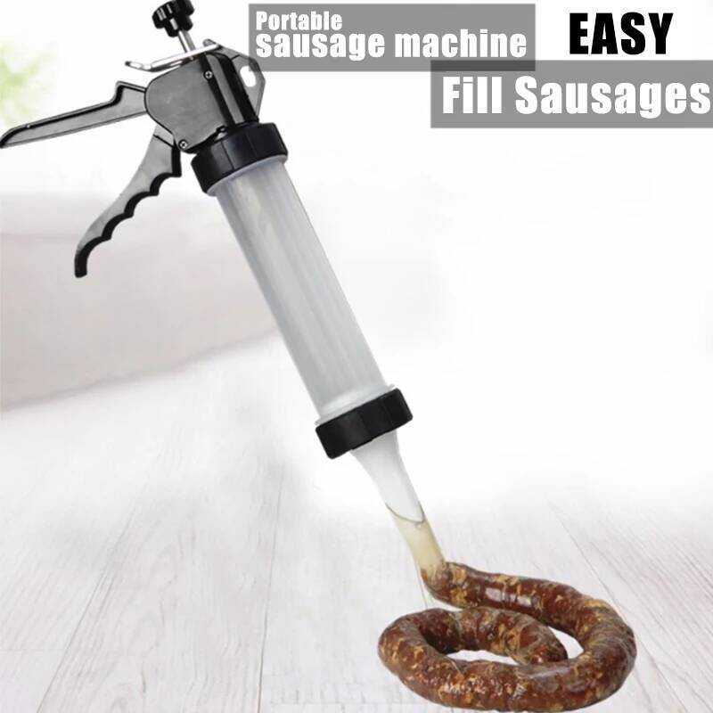 C Sausage Machine Maker Sausage Stuffer Manaul Machine Syringe Sausage Filg Tools Sausage Filg Meat