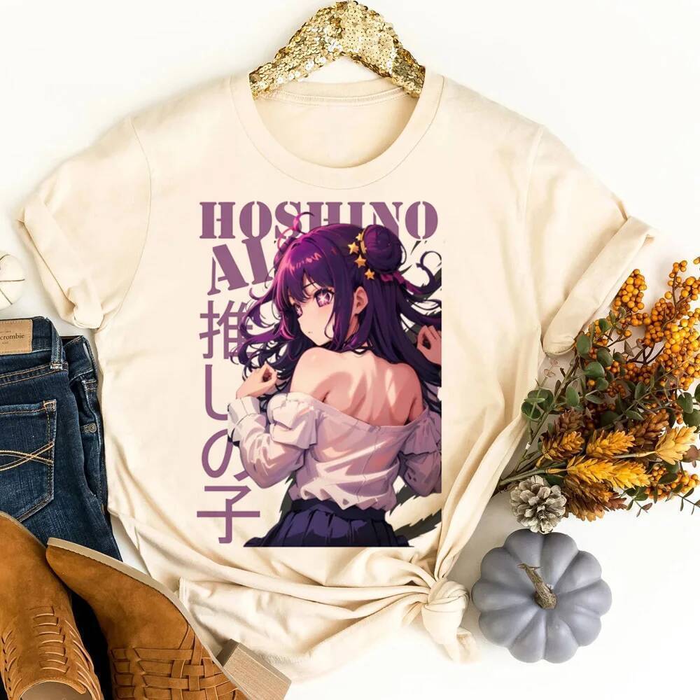 Oshi No Ko เสื้อยืด femme kawaii ญี่ปุ่นเสื้อยืดทางเลือก streetwear 2000s ฉากมังงะ