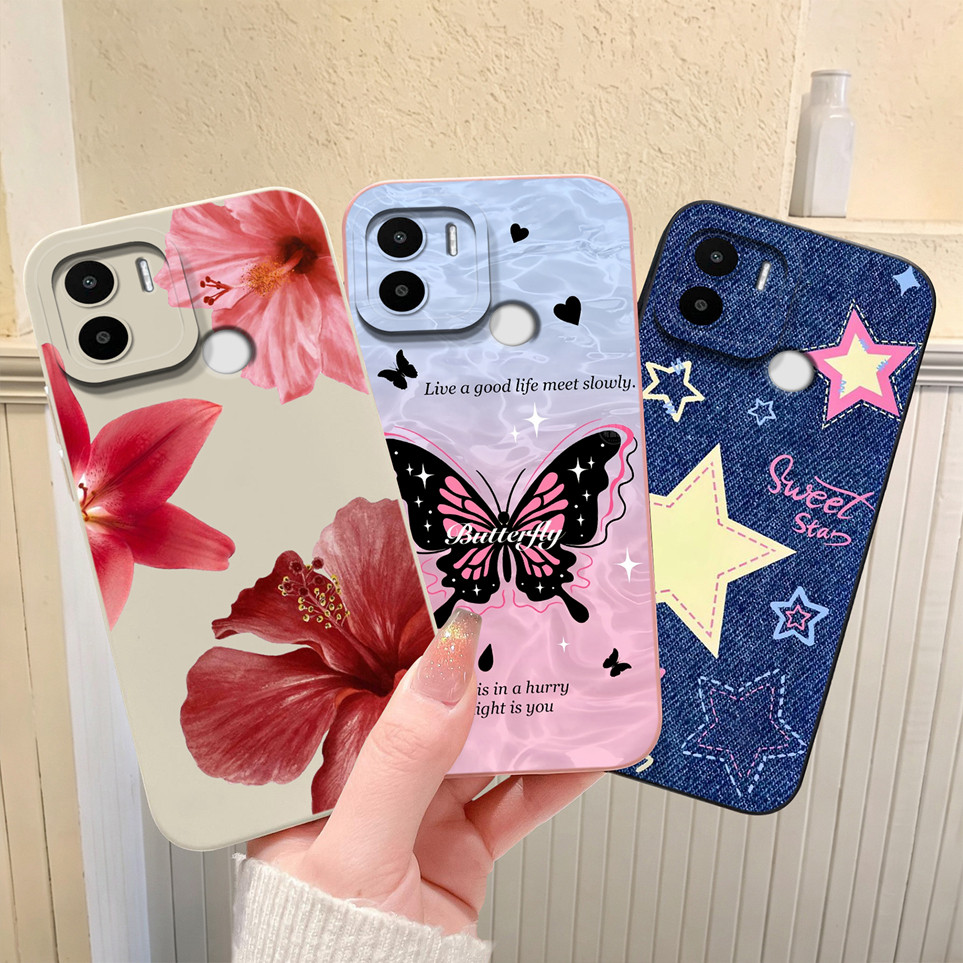 สวยผีเสื้อดอกไม้สําหรับXiaomi Redmi A1 A2 A1 + A2 + A3 เคสโทรศัพท์ซิลิโคนอ่อนนุ่มทนทานสําหรับRedmi A2 + กรณีปกหลังกระเป๋าโทรศัพท์Capa Shell