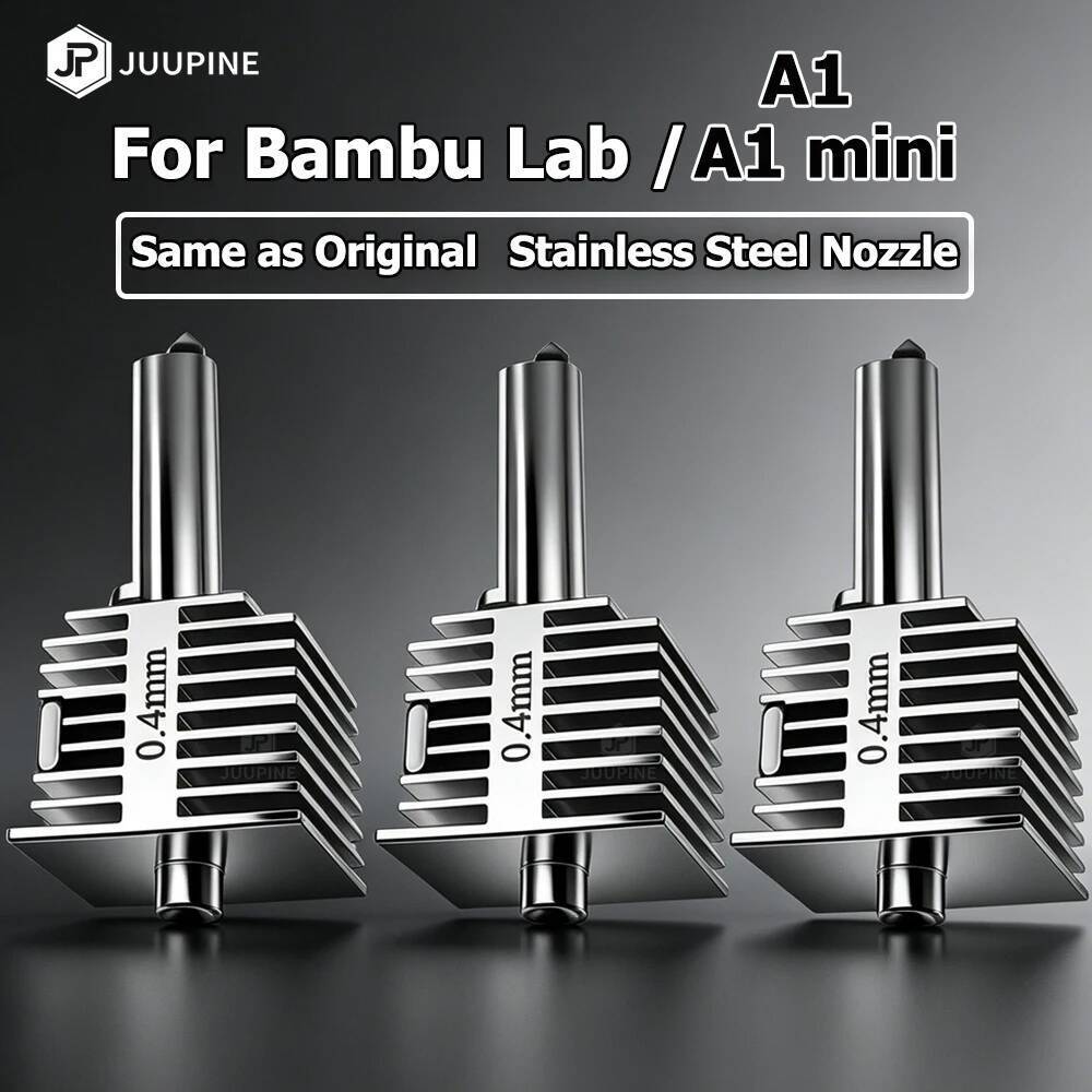 สําหรับBambulab A1 หัวฉีดA1 Mini Hotendสแตนเลส 0.2 มม.0.4 มม.0.6 0.8 มม.ปลายร้อนBambulab A1 อุปกรณ์เ