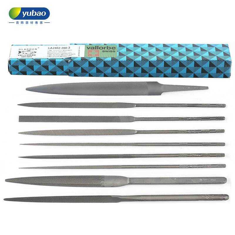 C Swiss Vallorbe Steel File Flat Triangle Barrel Diamond Fine File Gold And Silver Jewelry Grinding