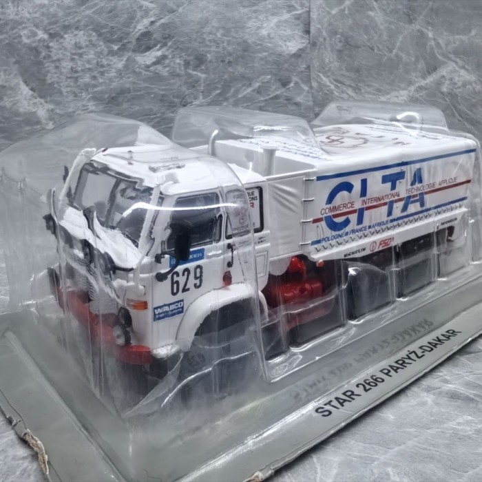 IXO 1/43 STAR 266 PARYZ DAKAR DAKAR พลาสติกหลังอัลลอยด์ด้านหน้า