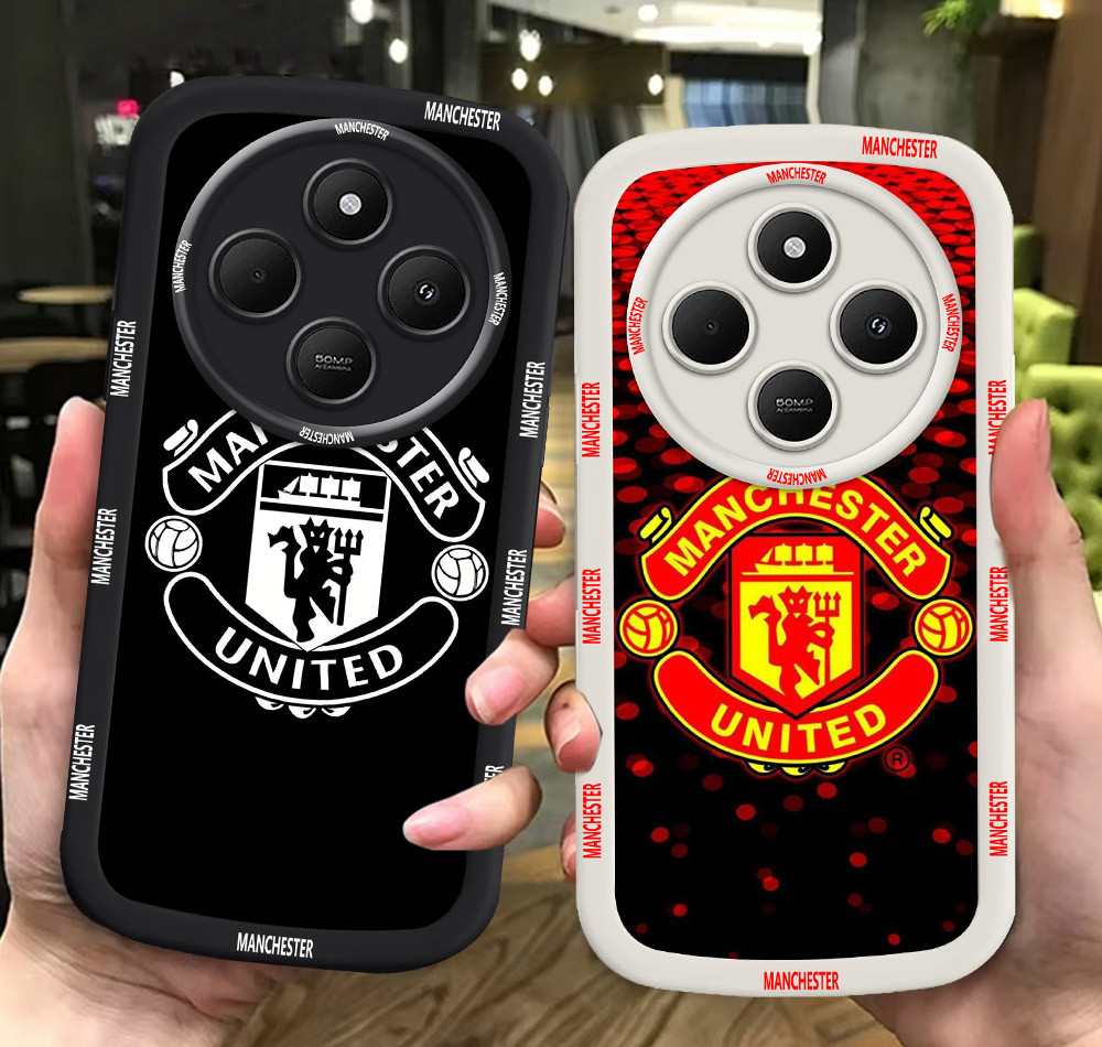 G55 Klub FC ขาวดำเคสโทรศัพท์หรับ Xiaomi Redmi POCO 14C C65 C75 C55 ปก