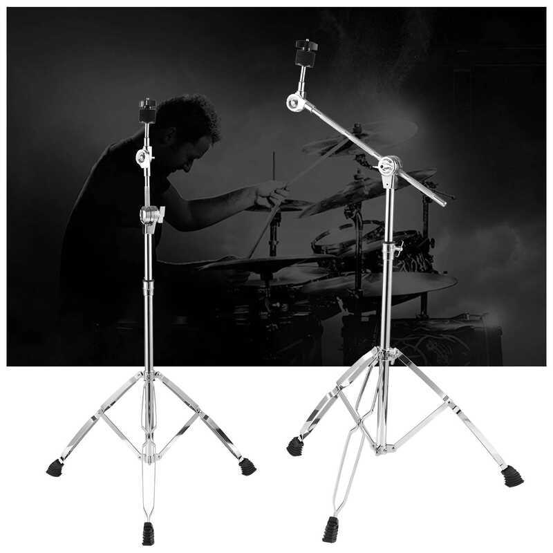 C Cymbal Stand Straight Boom Cymbal Stand Double Braced Legs Height Angle Adjustable Cymbal Port Ra