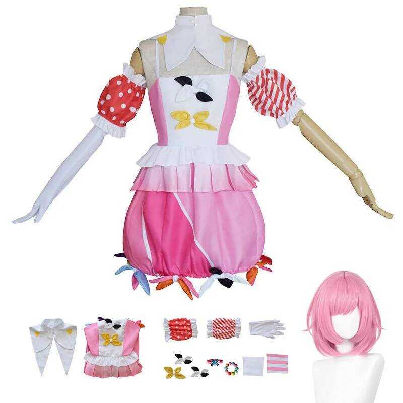 C Otori Emu Cosplay Project Sekai Colorful Stage Cosplay Costumes PJSK Emu Otori Uniform Dress Wig
