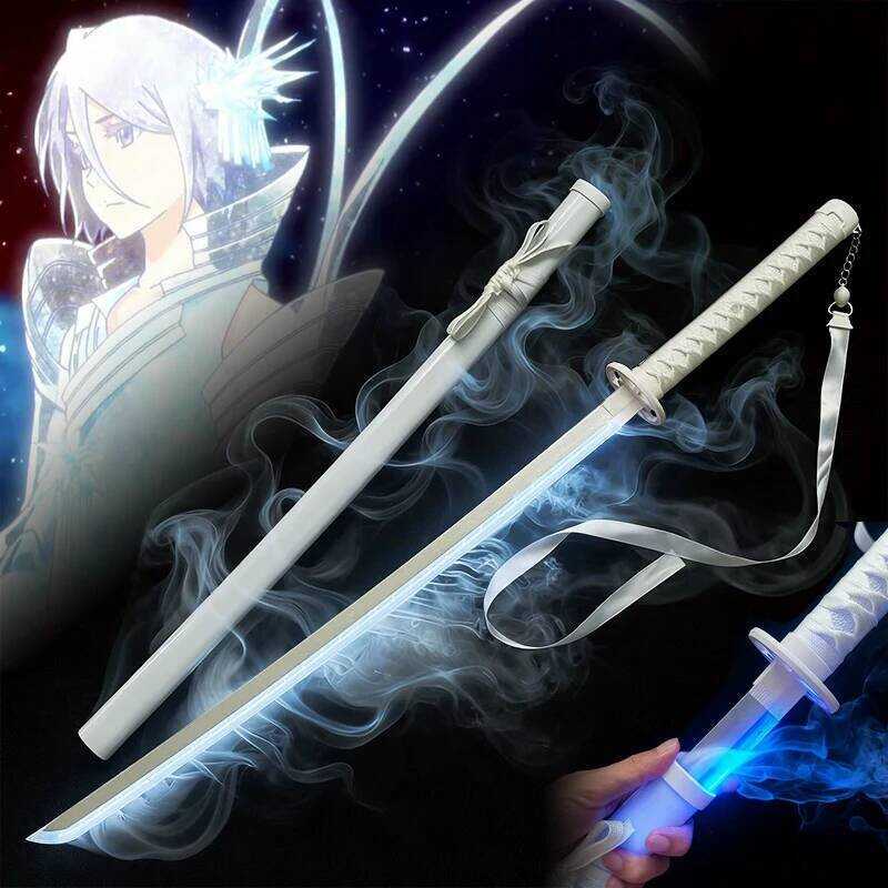 C 40Inch Vapour Rukia Katana Glow Fog Sword Anime Bleach Cosplay Real Size Japanese Katana Original