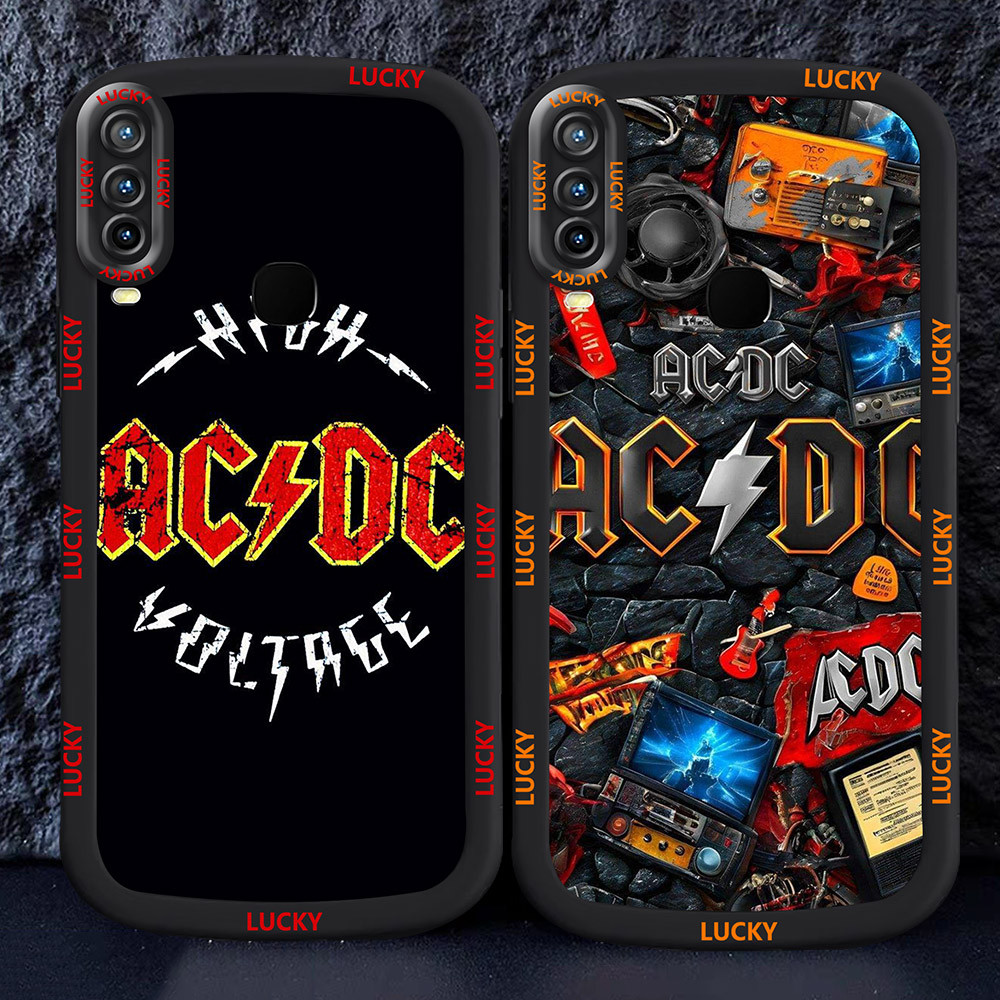 อ่อนนุ่มเคสโทรศัพท์หรับ VIVO Y15 Y17 Y12 Y91 Y93 Y95 Y91C M57 ACDC Band