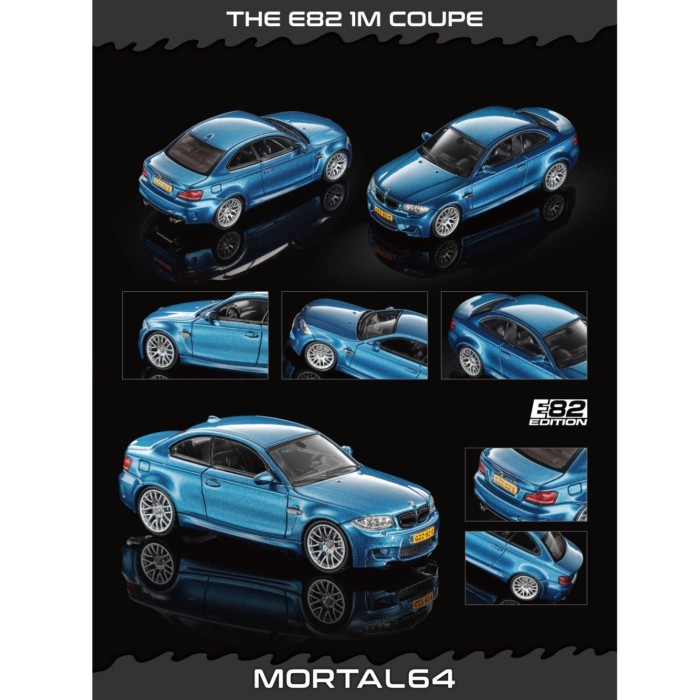 Mortal 1: 64 BMW E82 1M COUPE โมเดลรถอัลลอย