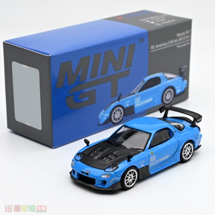 MINIGT 1: 64 Mazda RX7 RE Amemiya Amemiya รถโมเดลโลหะผสมเครื่องประดับผลิตภัณฑ์สําเร็จรูป