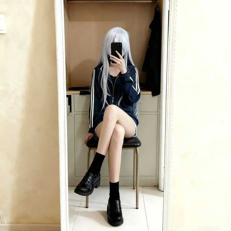 C Versatile Kanade Yoisaki Cosplay Outfit - Patchwork Stand Collar Coat, Hoodie And Shorts Set For