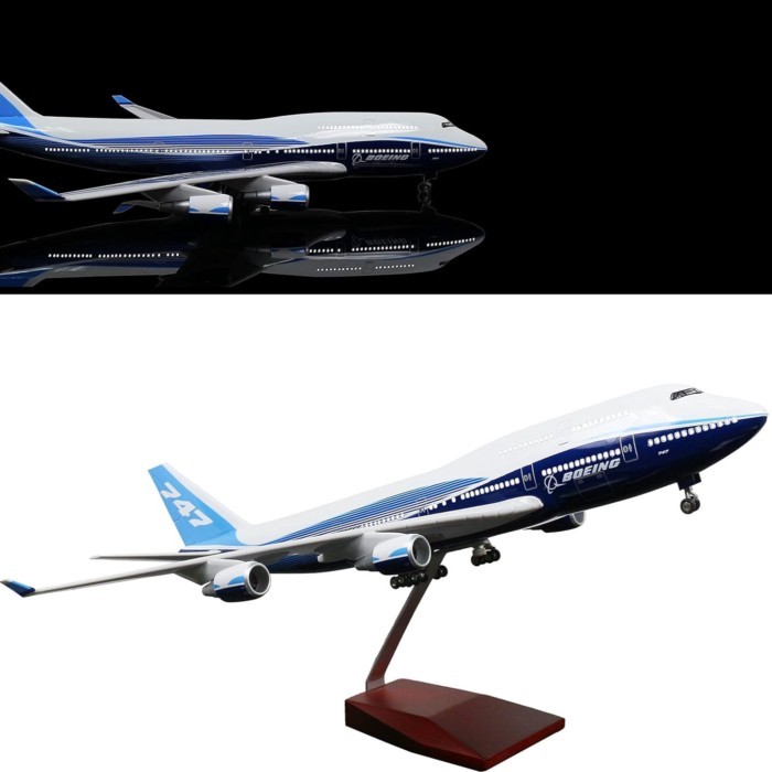 1: 150 โบอิ้ง 747 จําลองต้นแบบรุ่นเครื่องบินพลเรือนสายการบินสายการบิน แอร์ไลเนอร์ จําลองของขวัญ 47 ซ