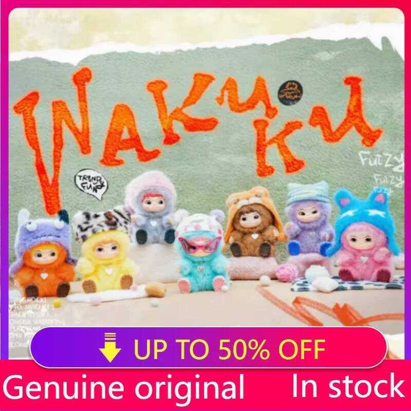 C Genuine Wakuku Fuzzy Trendy Fun Party Series Bd Box Toy Vinyl Face Pendant Action Figure Mystery