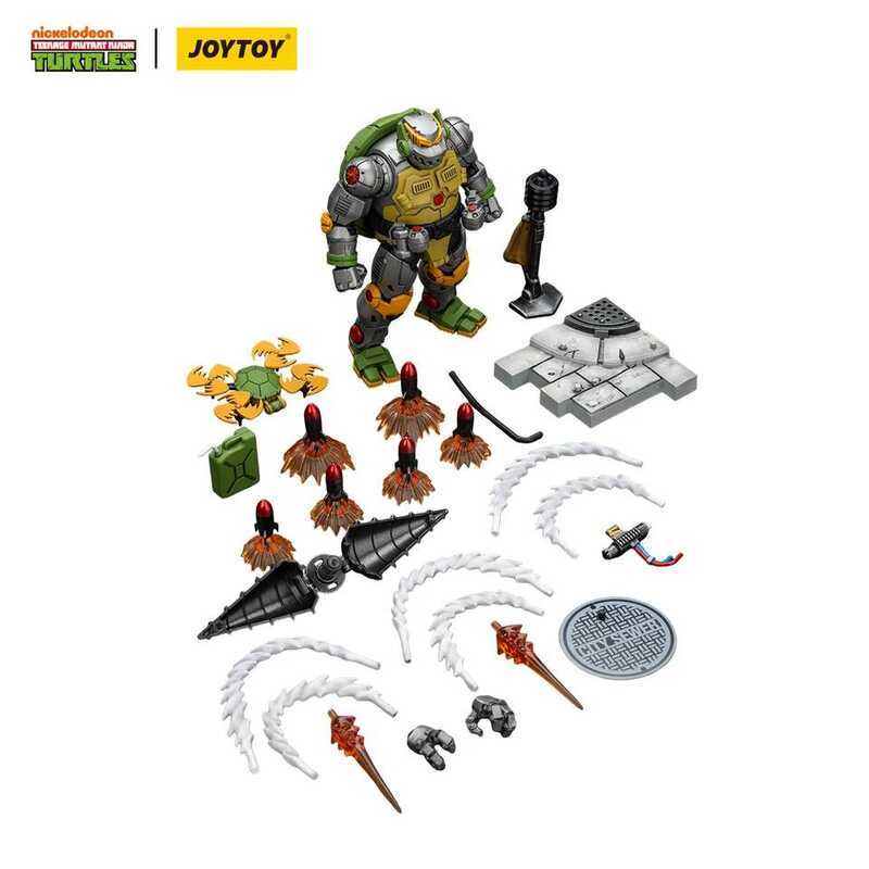 C [In Sto]Joytoy TMNT 1/18 Action Figure Tmnt-Leatherhead/Tmnt-Metalhead 2Pcs Model