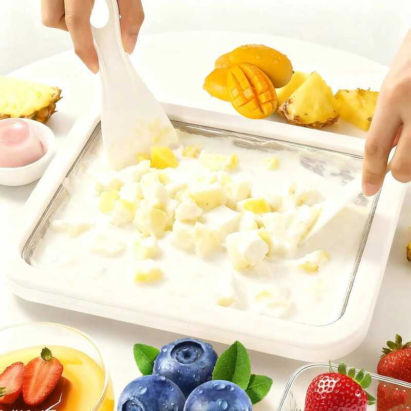 C Child's Homemade Yogurt Pudding Household Rolled Ice Cream Maker Ice Tray Ice Stir Fry Machine Sm