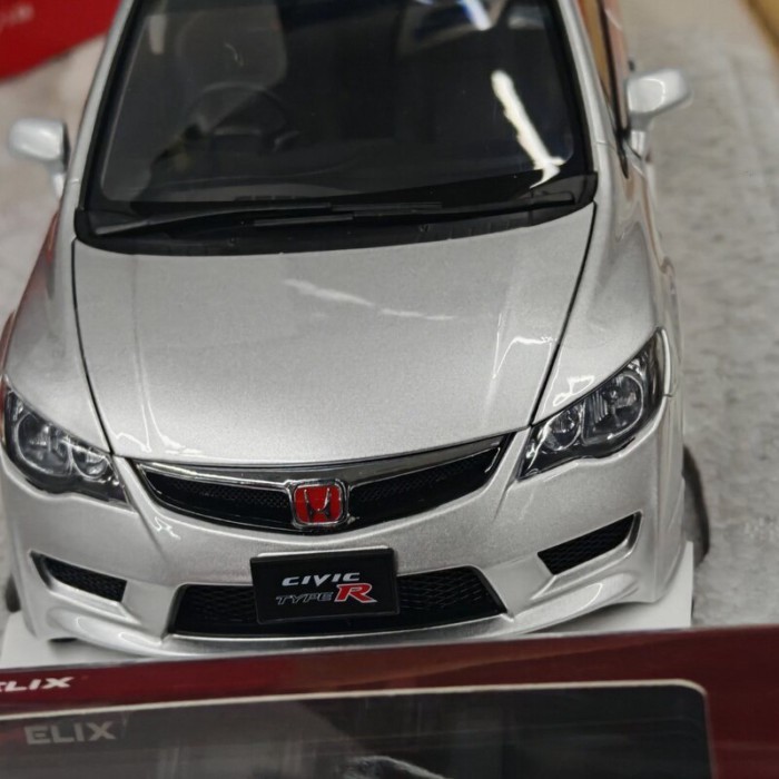MH 1: 18 Honda Civic Type R FD2 2007 Alloy Full Open Collection Car Model สีเงิน