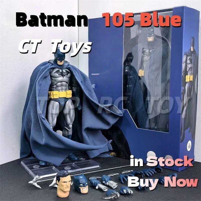 C CT Toys Batman Mafex 126 Blue Action Figure 1/6 Scale DC Batman Shnime Collectible Fig For Kids A