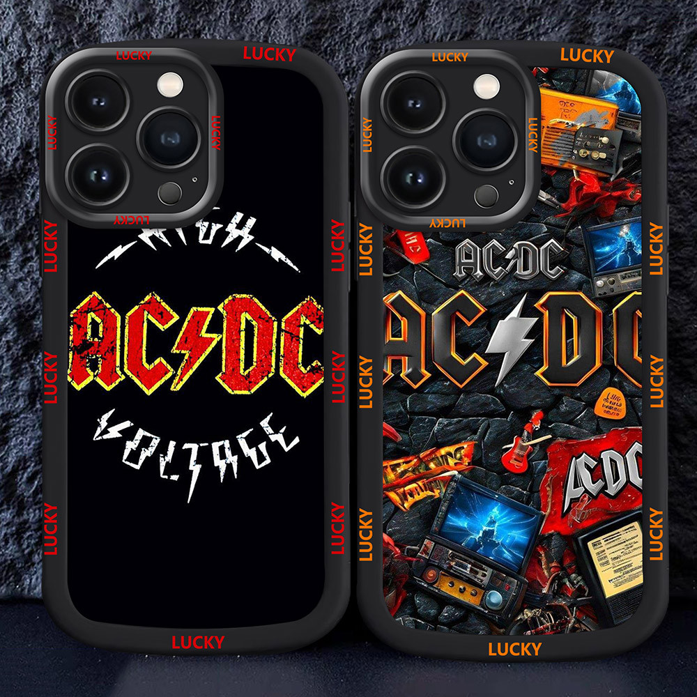อ่อนนุ่มเคสโทรศัพท์หรับ iPhone 15 14 Plus Pro Max M57 ACDC Band