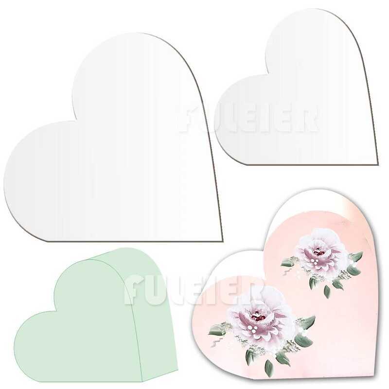 C Heart Shape Acrylic Cake Dis Transparent Valentine's Day DIY Art Blank Board Cake Tray Stand Cake