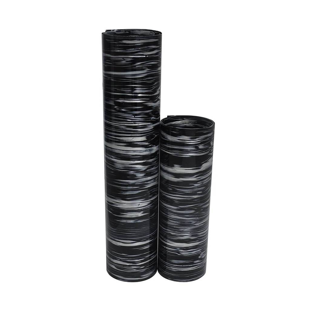 2 ชิ้น Celluloid แผ่นกลองห่อเครื่องดนตรี Deco สีดําสีขาวลายไม้ 10x60 และ 16x60