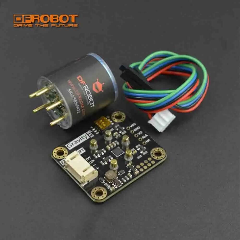 DFRobot ความไวสูงแรงโน้มถ่วง CO O2 NH3 H2S NO2 HCL H2 PH3 SO2 O3 CL2 HF เซ็นเซอร์แก๊สสําหรับ Arduino