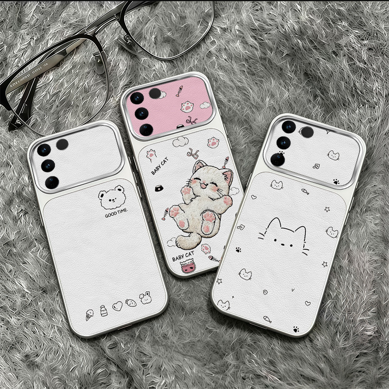 เหมาะสําหรับเคสโทรศัพท์ Vivo V27 PRO v27E ดีไซน์ใหม่ของกันกระแทก ปลอกลายแมวและหมี TPDT14