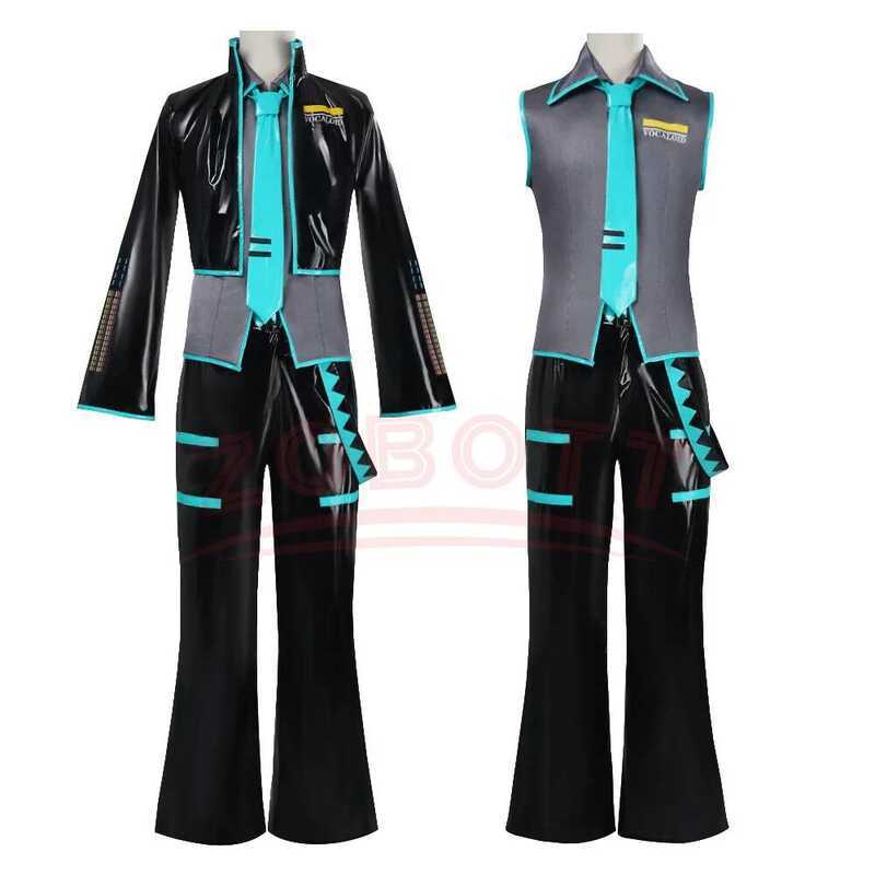 C Anime Mikuo Male Version Cosplay Costume Green Color Any Size Custom Made Full Set Perfect Custom