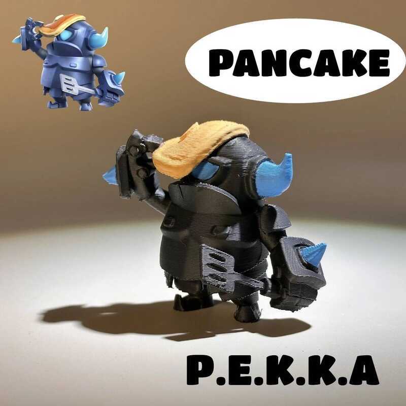 C Clash Royale Hand-Painted Mini P.E.K.K.A. - Fan-Made 3D Printed Fig, Gaming Collectible Desop Orn