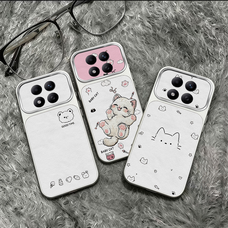 เหมาะสําหรับเคสโทรศัพท์ Redmi Note 15 Pro Plus 5G 5G ดีไซน์ใหม่ของกันกระแทก ปลอกลายแมวและหมี TPDT14