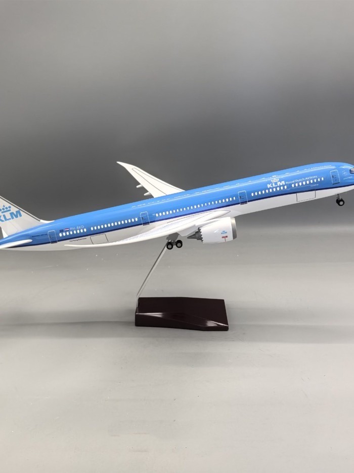 47 ซม.เนเธอร์แลนด์ KLM787 Dutch Airlines B787-10 จําลองเครื่องบินรุ่น Static เครื่องประดับของขวัญ Ou