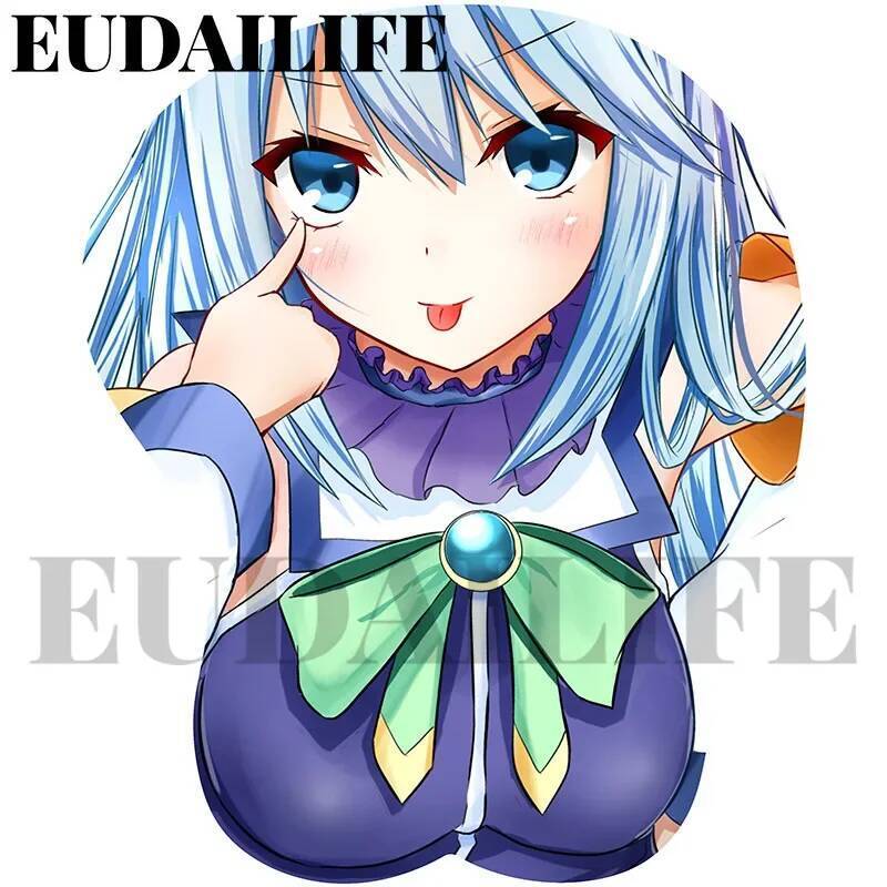 Aqua Wiz Megumi Kono Subarashii Sekai 3D Mousepad Hand Wrist Rest Mouse Pad Mouse Pad Mousepad ซิลิโคน Oppai นุ่มแผ่นรองเม้าส์สํานักงานทํางาน
