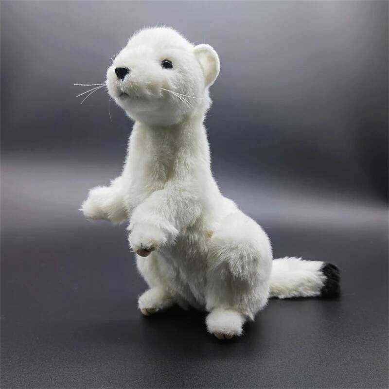 C Ferret High Fidelity Cute Mink Stoat Plush Toys Lifelike Animals Simulation Stuffed Doll Toy Gift
