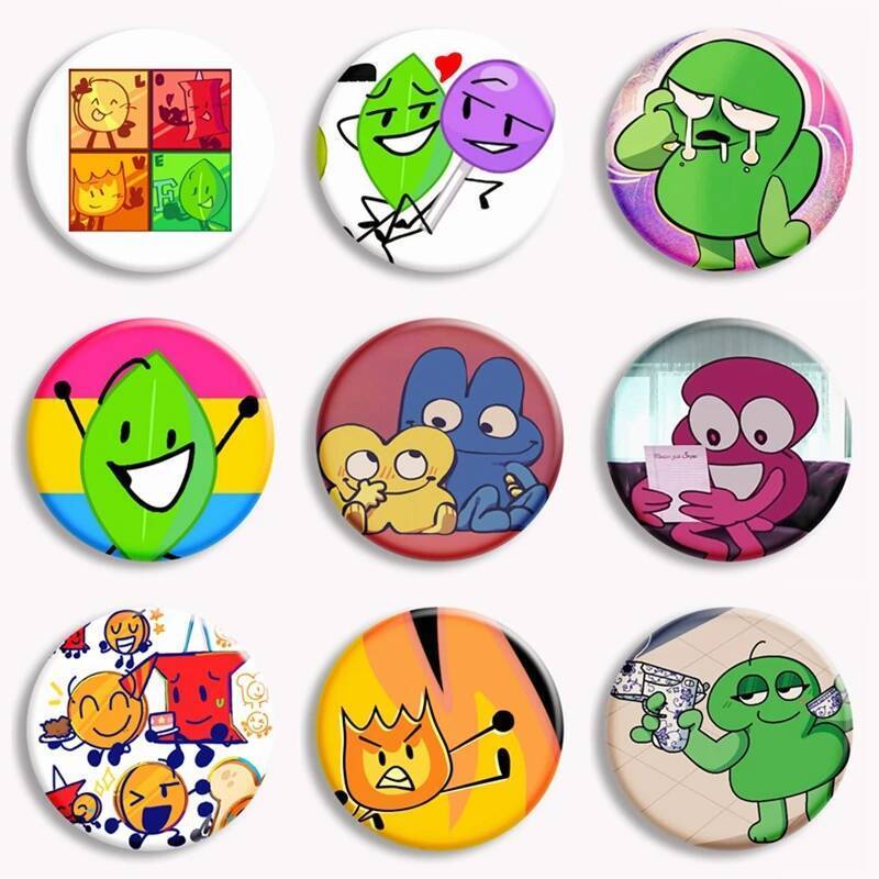 Bfb ใบ x Lollipop Kawaii ดอกไม้ Cry สองตลกปุ่มนุ่ม Pin Creative สี่และ X การ์ตูนเข็มกลัด Badge กระเป