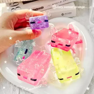 🚀ท้องถิ่น🚀4 ชิ้นน่ารัก Squishy ของเล่นการ์ตูน Axolotl บีบของขวัญบรรเทาความเครียด Release Emotions ช้า Rebound และ Decompress ของขวัญวันเกิด