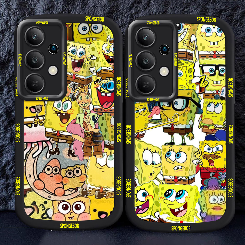 อ่อนนุ่มเคสโทรศัพท์หรับ Samsung S21 A22 S23 FE Plus Ultra M27 Spongebob