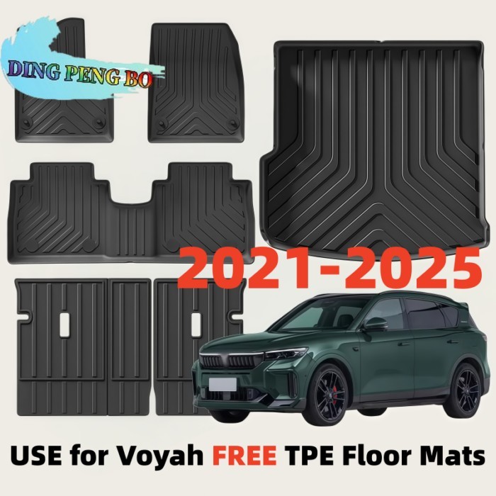TPE 3D Car Floor Mats & Cargo Liner for Voyah FREE 2021-2025, All-Weather Waterproof Floor Mats, Ca