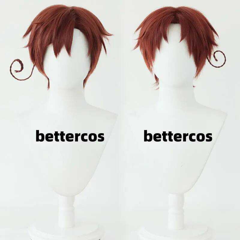 C Axis Powers Hetalia Wigs South North Italy Wig Feliciano Vargas Red Brown Cosplay Wig With A Smal