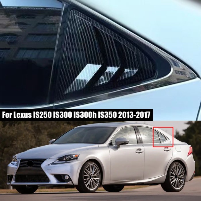 For Lexus IS250 IS300 IS300h IS350 2013-2017 Car rear window triangular louver decorative frame ext