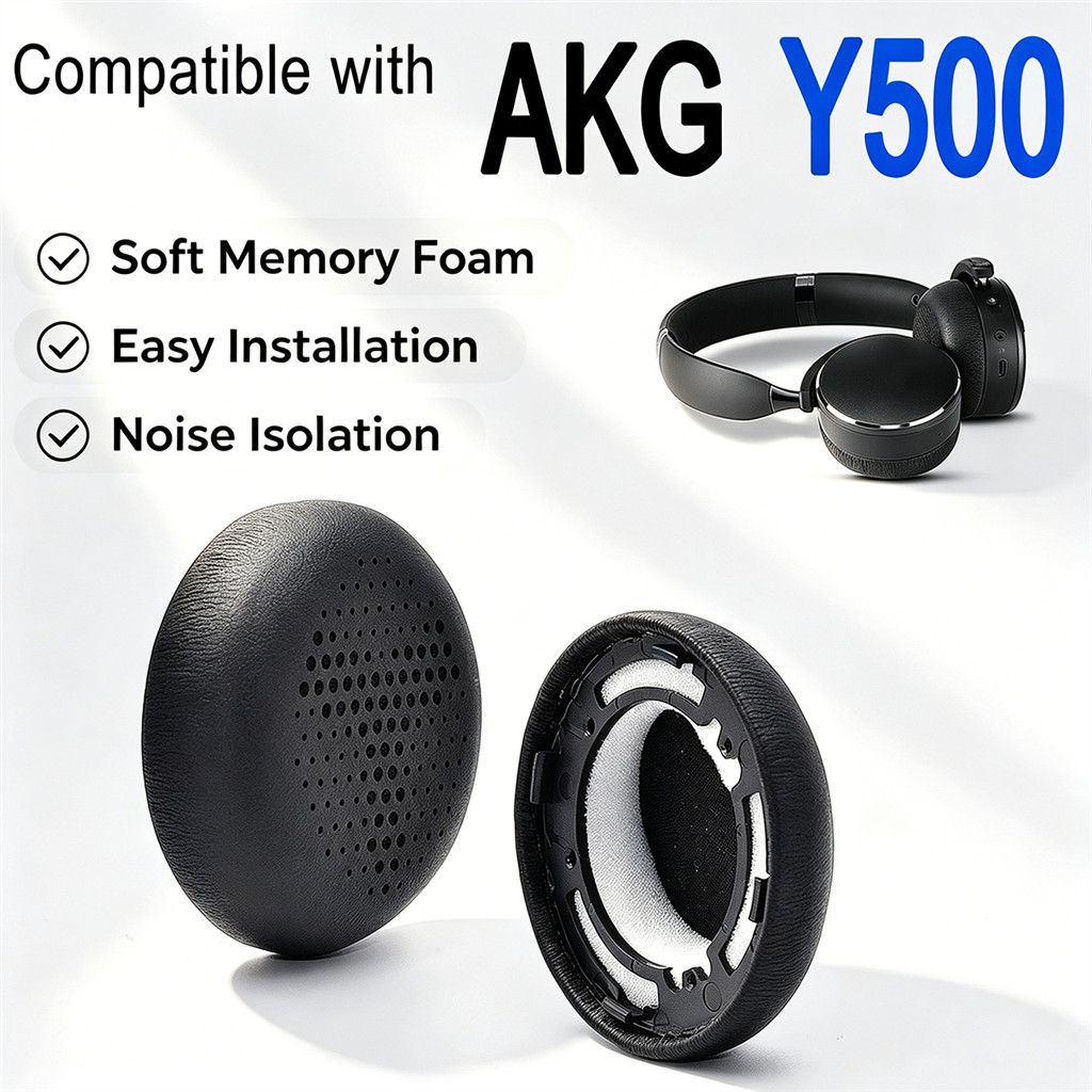 เปลี่ยนแผ่นรองหูฟังโฟมหน่วยความจําสําหรับ AKG Y500 หูฟังไร้สาย