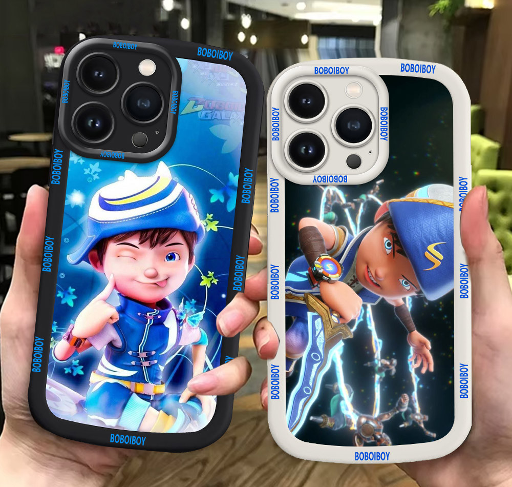 G69 BoBoiBoy ขาวดำเคสโทรศัพท์หรับ iPhone 14 15 Plus Pro Max ปก