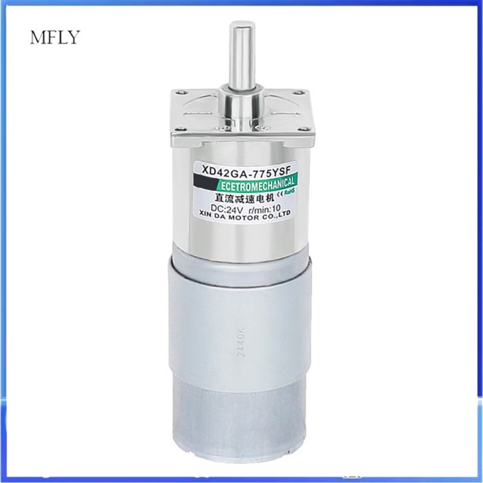 35W High Torque Speed Adjustable Motor 24V DIY Slow Speed DC Motor XD-42GA775 775 Geared Motor 12V