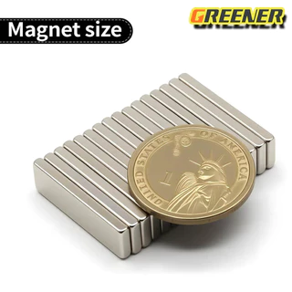Greener 20ชิ้น แม่เหล็กแรงสูง 30x10x3mm สี่เหลี่ยม Neodymium 30x10x3มิล แม่เหล็ก 20*10*3mm NdFeb แรงสูง 30mm x 10mm x 3m
