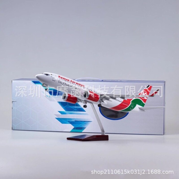 47cm Kenya 737 Air Scale 1: 85 B737-800 Kenya Airways เครื่องบิน Out of พิมพ์รถรุ่น