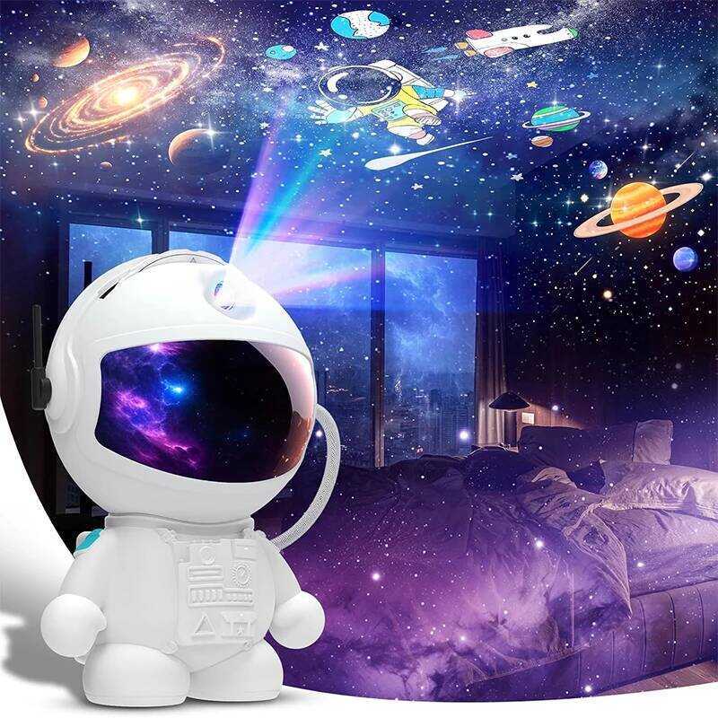 C Astronaut Planetarium Projector For Bedroom 12 Image Discs, Galaxy Night Light, Ceig Mood Lightin