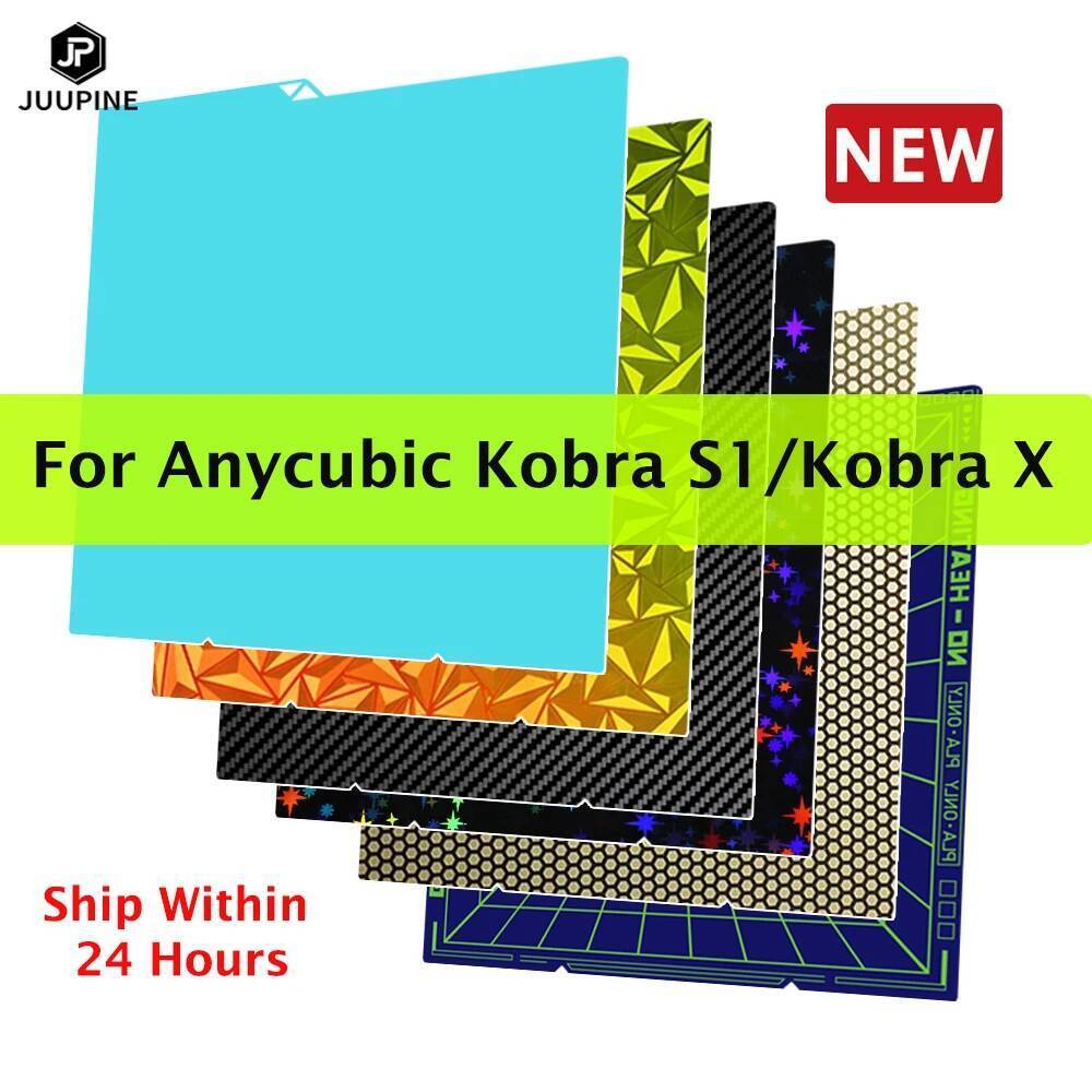 สําหรับ Anycubic Kobra X สร้างแผ่นอัพเกรด Smooth Textured Kobra S1 เตียงสองด้านยืดหยุ่นที่ถอดออกได้ 