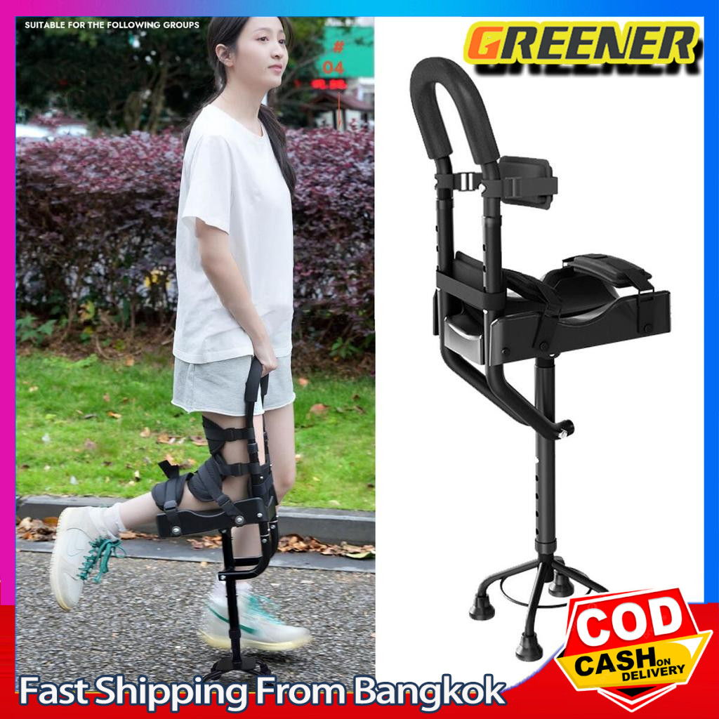 Greener อุปกรณ์ช่วยเดินค้ำเข่าแบบอิสระ รุ่น i-Walk ใช้แทน ไม้ค้ำยัน ช่วยเดินขาเดียว แทนขาเทียม
